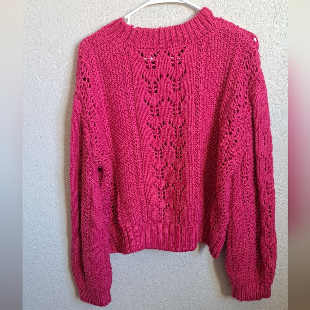 Alya Pink Knit Sweater Size Large - Picture 7 of 7